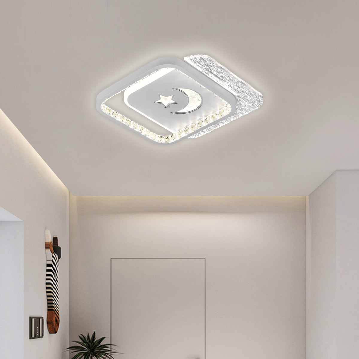 Żyrandol LED PERU 38W, 2 kwadraty, światło zimne/ciepłe/neutralne, białe żyrandole LED Domyślny tytuł Alessandro Design