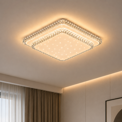 Żyrandol LED QIKIQTAALUK, 40W, 38 x 38 cm, światło ciepłe/neutralne/zimne, biały