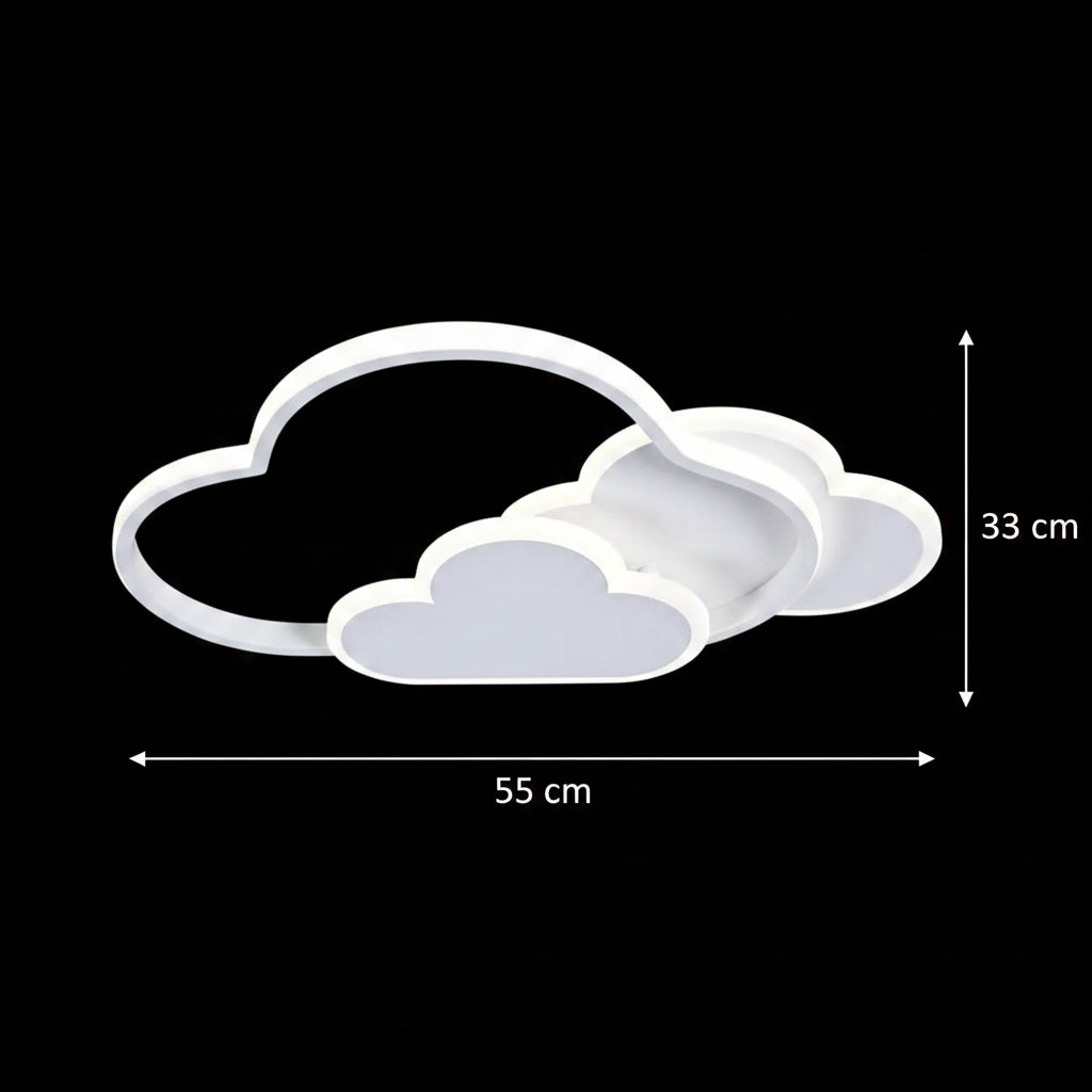 Żyrandol LED RIOKO z pilotem, 48 W, 3 chmury, światło zimne/ciepłe/neutralne, możliwość przyciemniania, białe żyrandole LED z pilotem Domyślny tytuł Alessandro Design