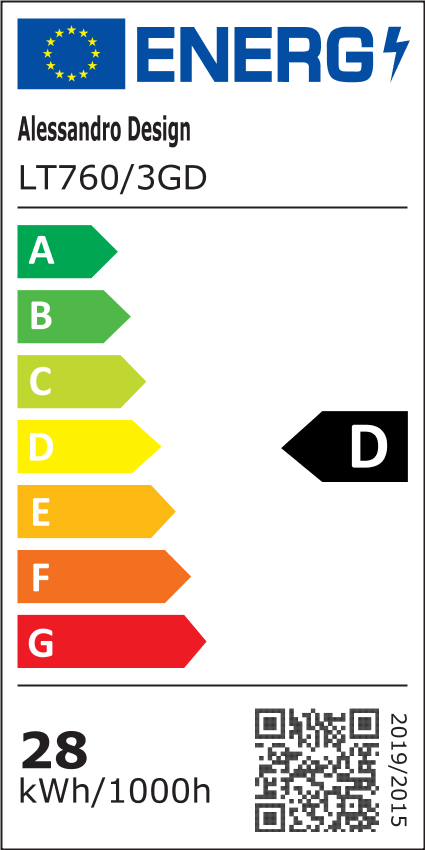 Podwieszany żyrandol akrylowy LED LT760/3GD, 28W, światło ciepłe/neutralne/zimne 3000/4000/6000K, biały, regulowana wysokość, metal i akryl
