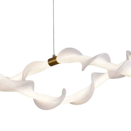 Zawieszany akrylowy żyrandol LED UNDA Infinity, 36W, ciepłe/neutralne/zimne światło 3000/4000/6000K, złoty biały, regulowana wysokość Nowoczesne żyrandole Domyślny tytuł Alessandro Design