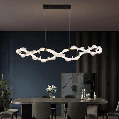 Zawieszany akrylowy żyrandol LED UNDA Infinity, 36W, ciepłe/neutralne/zimne światło 3000/4000/6000K, złoty biały, regulowana wysokość Nowoczesne żyrandole Domyślny tytuł Alessandro Design