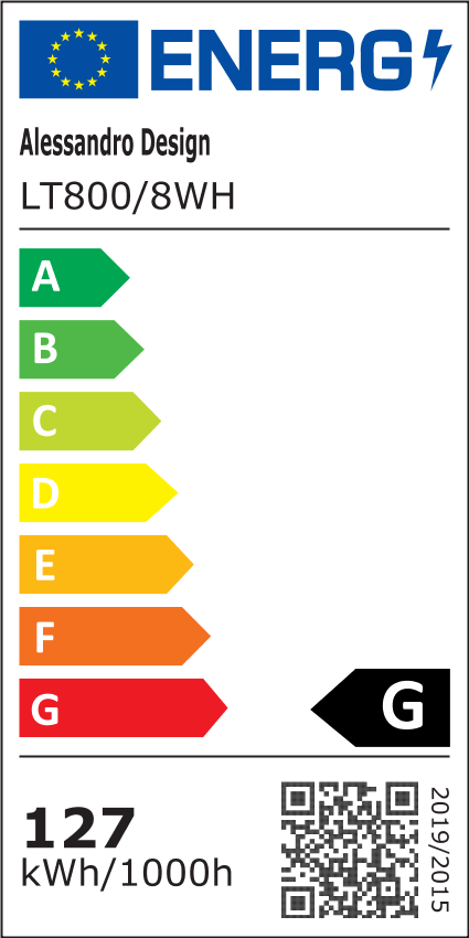 Żyrandol LED z pilotem BETTY 127W, 8 kółek, światło zimne/ciepłe/neutralne, możliwość przyciemniania, biały