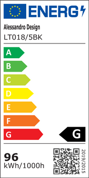 Żyrandol LED z pilotem DALIA 96W, 5 płatków, światło zimne/ciepłe/neutralne, możliwość przyciemniania, czarny