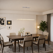 Żyrandol LED KANGNING ze zdalnym sterowaniem, 3000K/4000K/6000K, 120W, metal i akryl, biały