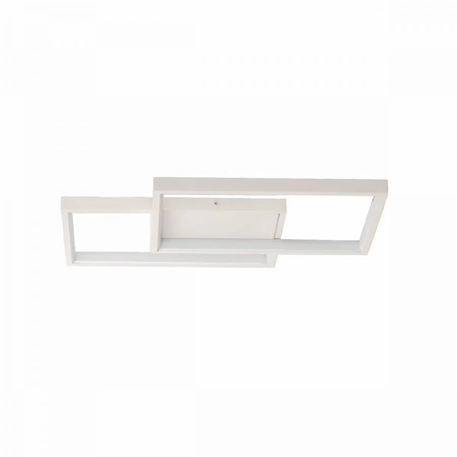 Żyrandol LED z pilotem LANDYN 37W, 2 kwadraty, światło zimne/ciepłe/neutralne, możliwość przyciemniania, biały Żyrandol LED z pilotem Domyślny tytuł Alessandro Design