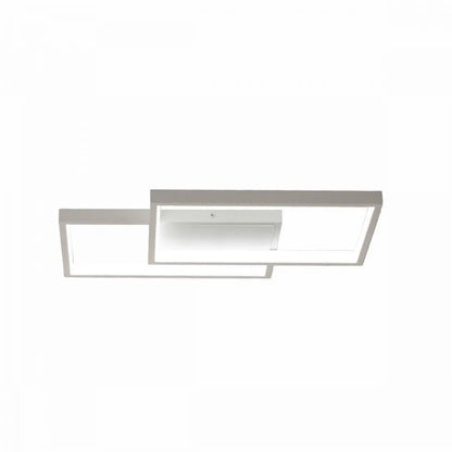Żyrandol LED z pilotem LANDYN 37W, 2 kwadraty, światło zimne/ciepłe/neutralne, możliwość przyciemniania, biały Żyrandol LED z pilotem Domyślny tytuł Alessandro Design
