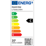 Żyrandol LED z pilotem LANDYN 37W, 2 kwadraty, światło zimne/ciepłe/neutralne, możliwość przyciemniania, biały Żyrandol LED z pilotem Domyślny tytuł Alessandro Design