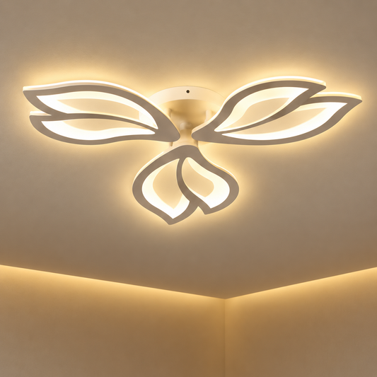 Żyrandol LED z pilotem LILY 40W, 3 elementy, światło zimne/ciepłe/neutralne, możliwość przyciemniania, biały