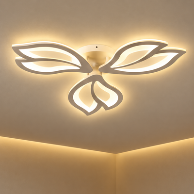 Żyrandol LED z pilotem LILY 40W, 3 elementy, światło zimne/ciepłe/neutralne, możliwość przyciemniania, biały