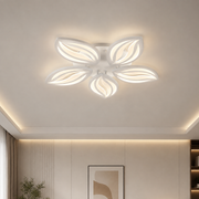 Żyrandol LED z pilotem ORCHID 66W, 5 płatków, światło zimne/ciepłe/neutralne, możliwość przyciemniania, biały, metal i akryl