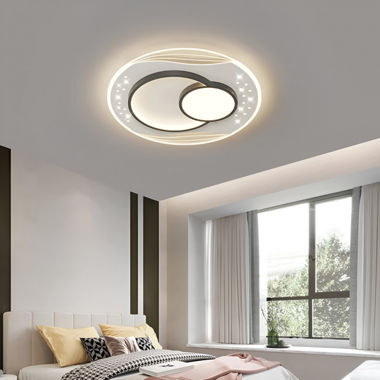 Żyrandol LED z pilotem SERPENTA 51W, Okrągły, Światło zimne/ciepłe/Neutralne, Możliwość ściemniania, Czarne Żyrandole LED z pilotem Domyślny tytuł Alessandro Design