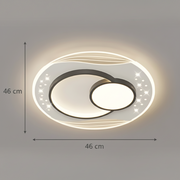 Żyrandol LED z pilotem SERPENTA 51W, Okrągły, Światło Zimne/Ciepłe/Neutralne, Możliwość ściemniania, Czarny