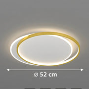 Żyrandol LED z pilotem SOLARA 51W, 2 koła, światło zimne/ciepłe/neutralne, możliwość przyciemniania, złoto-białe Żyrandole LED z pilotem Domyślny tytuł Alessandro Design