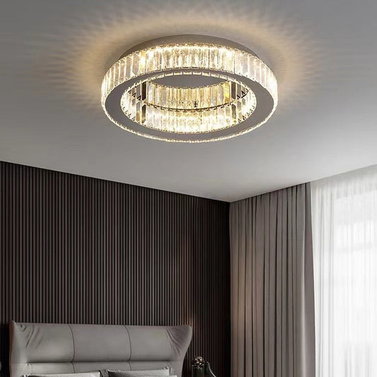 Żyrandol LED z pilotem i kryształem VERTUS 18W, 30cm, Okrąg, Światło zimne/ciepłe/Neutralne, Możliwość ściemniania, Chromowany Żyrandol LED z pilotem Domyślny tytuł Alessandro Design