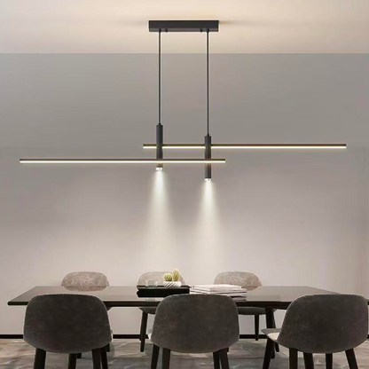 Wiszący żyrandol LED RINA 50W, liniowy, światło zimne/ciepłe/neutralne, czarny, nowoczesne żyrandole z regulacją wysokości Domyślny tytuł Alessandro Design