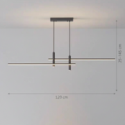 Wiszący żyrandol LED RINA 50W, liniowy, światło zimne/ciepłe/neutralne, czarny, nowoczesne żyrandole z regulacją wysokości Domyślny tytuł Alessandro Design