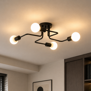 Żyrandol MODERNIST Quadra 4, 4x E27, Czarny, Nowoczesny Design