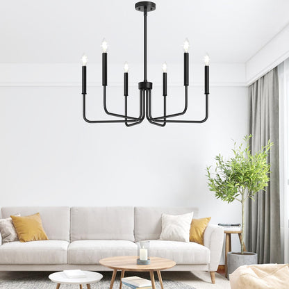 Żyrandol metalowy AVANT, wahadłowy z ramionami, okrągły śr. 63 cm, 6xE14, czarne żyrandole przemysłowe Tytuł domyślny Alessandro Design