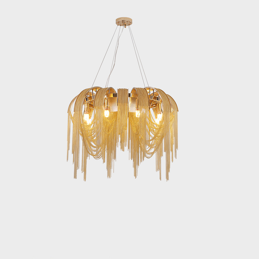 Żyrandol MD9020/600MMGD, 6xE14, średnica 60cm, IP20, złoto, żelazo, aluminium, żarówki nie wchodzą w skład zestawu