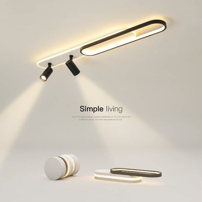 Żyrandol LED z regulowanym projektorem FISSO Camilla 49W, zimne/ciepłe/neutralne światło, czarny