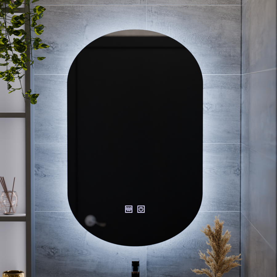 Oglinda LED Ovala, 50X80cm, E14S/50X80, Touch, Sistem Dezaburire Oglinzi Korman E Default Title Alessandro Design