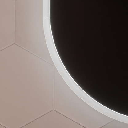 Lustro owalne LED 60x80cm Llexort, dotyk, system odmgławiania, ściemniane lustra Korman E domyślny tytuł Alessandro Design