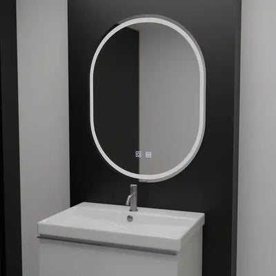 Owalne lusterko diody LED, 60x80cm, Velara Touch, System Defrition, Darkable