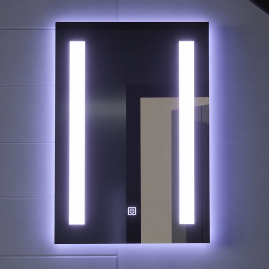 Lustro prostokątne LED, 50x70cm, C206S/50X70 Touch, system odmgławiania, możliwość ściemniania