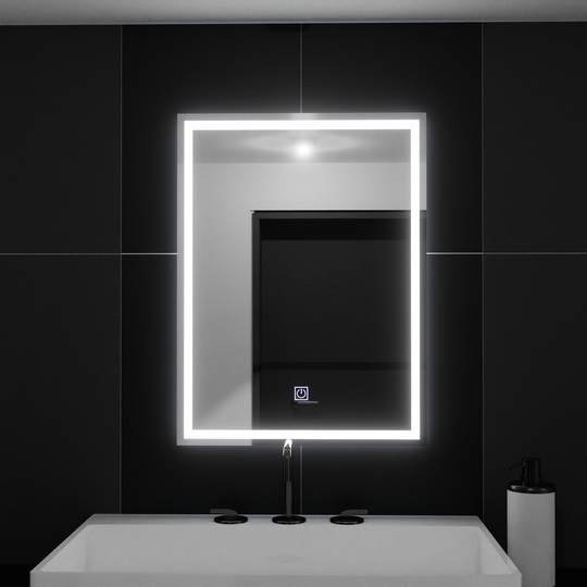 Prostokątne lustro LED, 50x70cm, FRAME Basic Touch Lustra Korman C Domyślny tytuł Alessandro Design