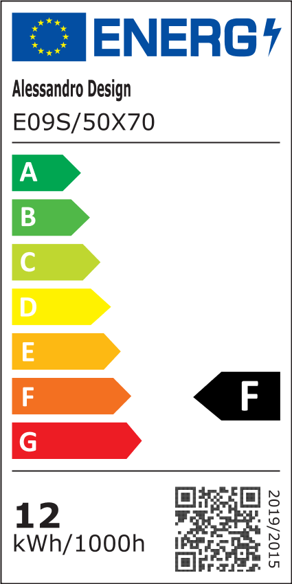 Lustro prostokątne LED, 50x70cm, RADIANTE Touch, zimne światło, system odmgławiania, możliwość przyciemniania