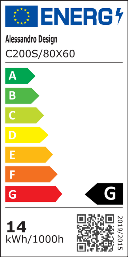 Lustro prostokątne LED, 80x60cm, RAMA Basic Touch