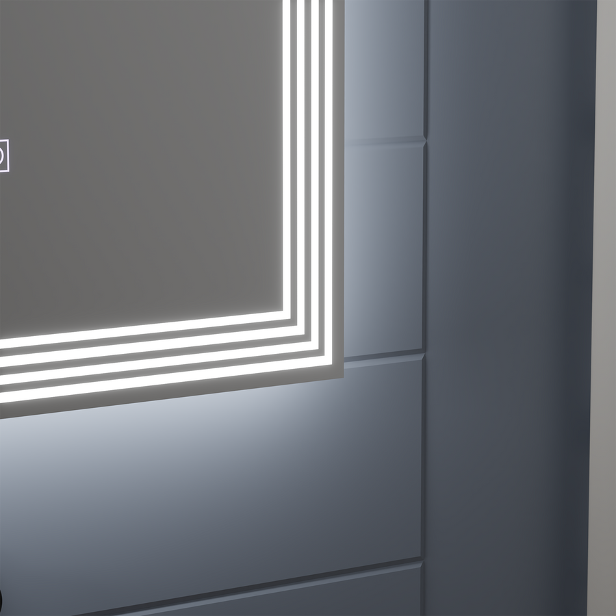 Prostokątne lustro LED, odmgławiacz, 50x70cm, lusterka ADIS Basic Touch Korman E Domyślny tytuł Alessandro Design