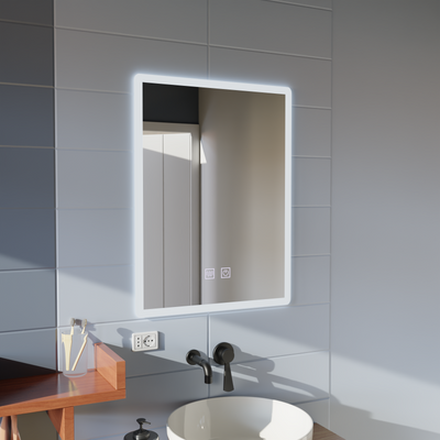 Lustro prostokątne LED 45x60cm, dotykowe VENERA, system odmgławiania, ściemnialne