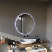 Okrągłe lustro LED, 12W, 50cm, Isolda, dotyk, system odmgławiania, zimne światło 6000k Lustra Korman E Domyślny tytuł Alessandro Design