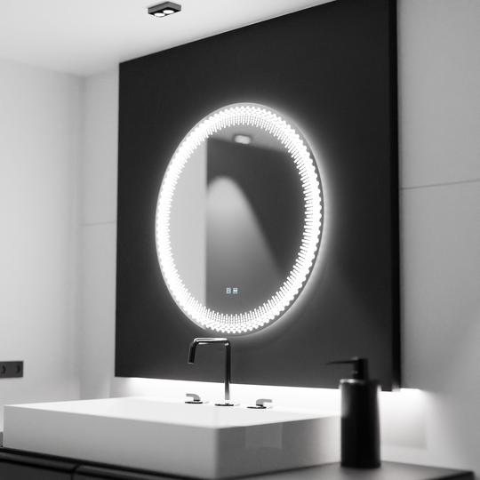 Okrągłe lustro LED 60 cm, Stellaire Touch, system odmgławiania, ściemniane lustra Korman E Domyślny tytuł Alessandro Design