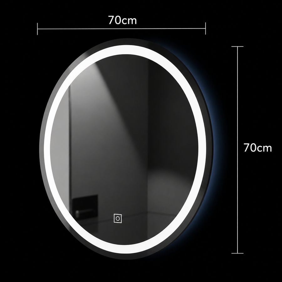 Okrągłe lustro LED, 70cm, Basic Touch