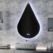 Lustrzany system odmgławiania rzeki LED Touch 80X120cm, kształt kropli. Odzwierciedla domyślny tytuł Korman E Alessandro Design
