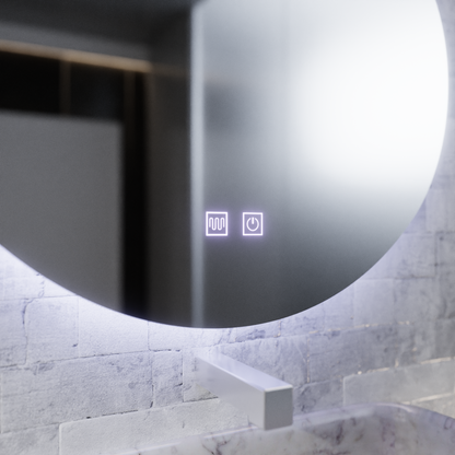 Lustrzany system odmgławiania rzeki LED Touch 80X120cm, kształt kropli. Odzwierciedla domyślny tytuł Korman E Alessandro Design