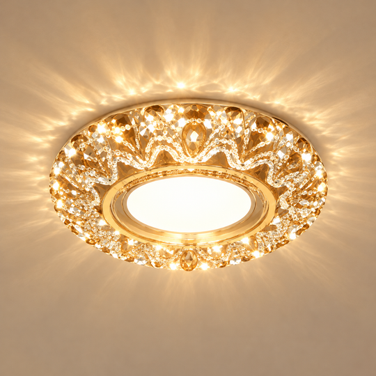 ORBITA LED Spot, 5W, Okrągły, Zimne/Ciepłe Światło, Antyczny Brąz, Żywica i Szkło