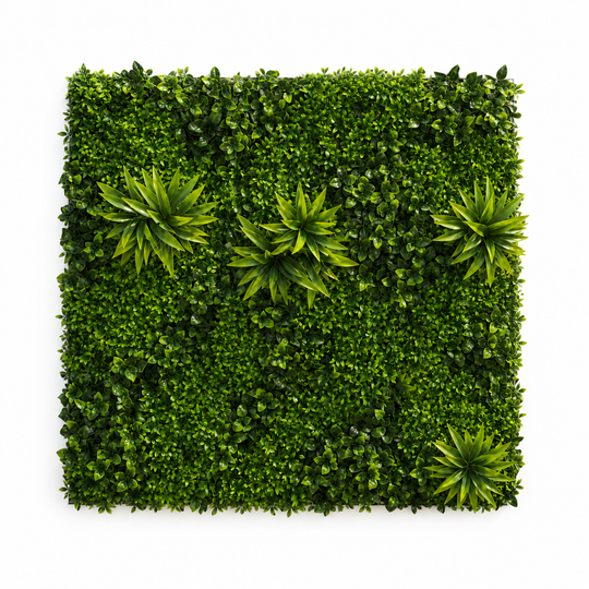 Panel ogrodzeniowy z bukszpanu ze sztuczną rośliną, 100 x 100 cm, zielony