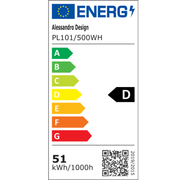 Lampa sufitowa LED, 51 W, średnica 50 cm, światło ciepłe/zimne/neutralne, białe lampy sufitowe LED Domyślny tytuł Alessandro Design