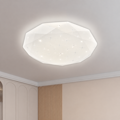Lampa sufitowa LED Hexagon 33 cm, 27W, 3000K / 4000K / 6000K, Biała, Metal i Akryl
