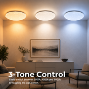 Lampa sufitowa LED Hexagon 33 cm, 27W, 3000K / 4000K / 6000K, Biała, Metal i Akryl
