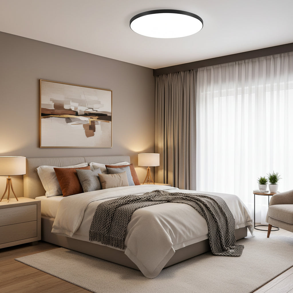 Lampa sufitowa LED SOLIS 37cm 32W Zimne światło Czarne lampy sufitowe LED Domyślny tytuł Alessandro Design