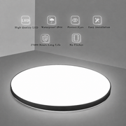 Lampa sufitowa LED SOLIS 37cm 32W Zimne światło Czarna