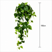 Sztuczna roślina wisząca Epipremnum, wysokość 100 cm, kolor zielony
