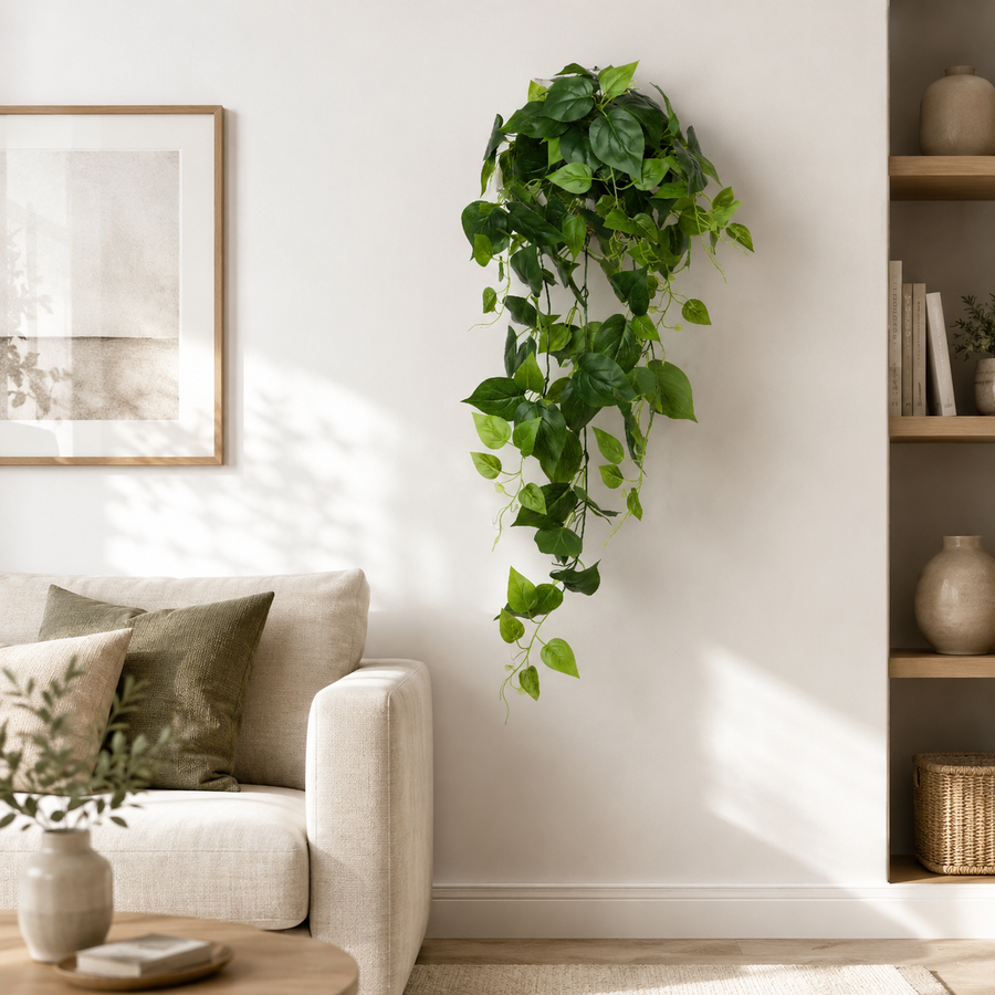 Plantă Artificială Suspendată Epipremnum, Verde