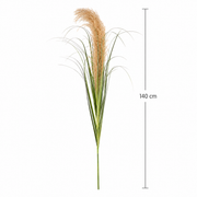 Sztuczna roślina Trawa ozdobna, 140 cm, trzcina i trawa, zielono-brązowa, bez doniczki