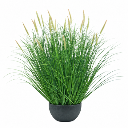 Sztuczna roślina, wyczyniec, trawa ozdobna doniczkowa, 70 cm, z 25 przyprawami, zielona i różowa